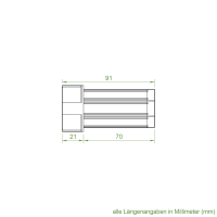Mini Walzenkapsel SW 40 | Länge 70 mm | mit Aufnahme für Gurtsteckscheibe