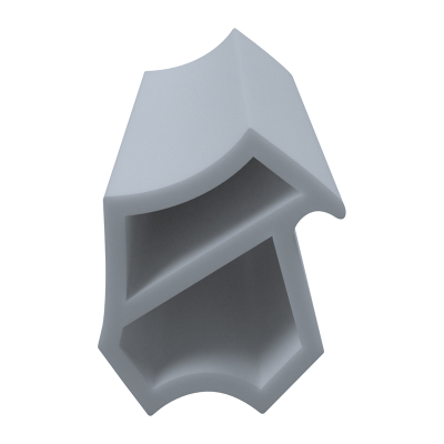 3D Modell der Stahlzargendichtung SZ068 in grau für senkrechte Nuten zum Tüblatt.
