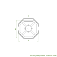 Mini Walzenkapsel SW 40 | Länge 85 mm | mit Sperrclip