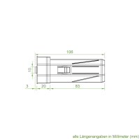 Mini Walzenkapsel SW 40 | Länge 85 mm | mit Sperrclip