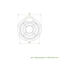 Mini Walzenkapsel SW 40 | Länge 110 mm | mit Aufnahme für 28 mm Kugellager und Gurtsteckscheibe