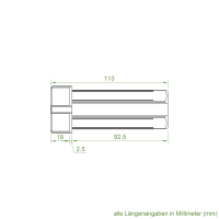 Mini Walzenkapsel SW 40 | Länge 110 mm | mit Aufnahme für 28 mm Kugellager und Gurtsteckscheibe