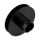 Mini-Gurtsscheibe in schwarz aus Kunststoff mit 115 mm Durchmesser.