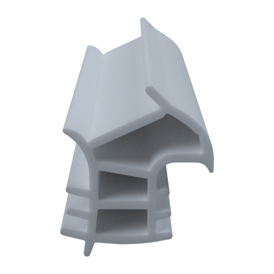 3D Modell der Stahlzargendichtung SZ074 in grau für senkrechte Nuten zum Tüblatt.