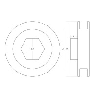 Mini Gurtscheibe Ø 160 mm | für Mini-Kugellager Ø 28 mm | für SW 40 Achtkant