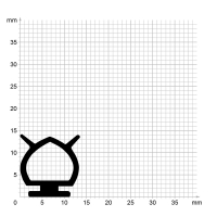 Zeichnung des Dichtungsprofils der Schlauchdichtung SL018.