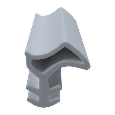 3D Modell der Stahlzargendichtung SZ077 in grau für senkrechte Nuten zum Tüblatt.