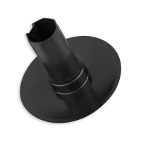 Mini-Arretierungsscheibe aus Kunststoff von hinten mit 115 mm Durchmesser.