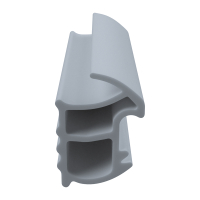 3D Modell der Stahlzargendichtung SZ083 in grau für senkrechte Nuten zum Tüblatt.