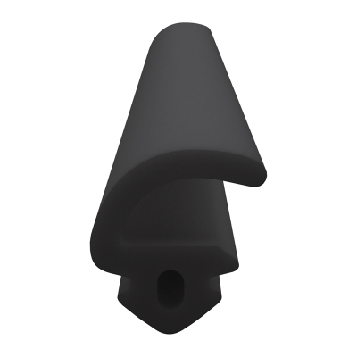 3D Modell der Lippendichtung LP106 in schwarz für Fenster.