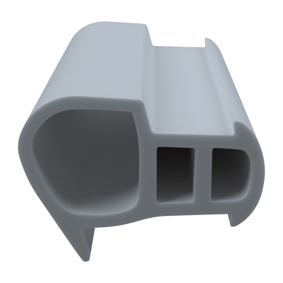 3D Modell der Stahlzargendichtung SZ087 in grau für seitliche Nuten zum Tüblatt.