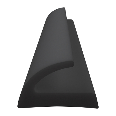 3D Modell der Lippendichtung LP115 in schwarz für Fenster.
