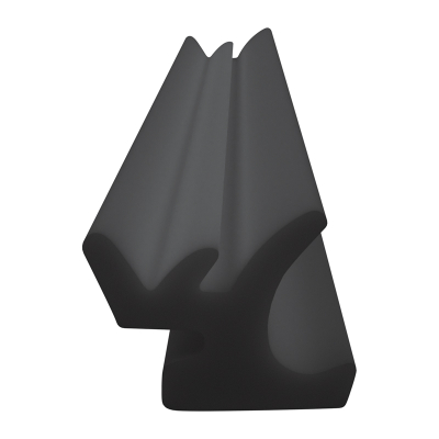 3D Modell der Lippendichtung LP116 in schwarz für Fenster.