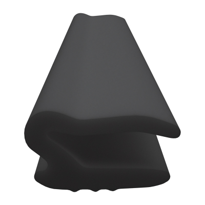 3D Modell der Lippendichtung LP127 in schwarz für Fenster.