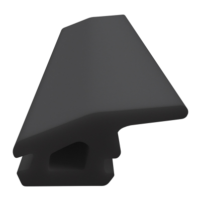 3D Modell der Lippendichtung LP136 in schwarz für Fenster.