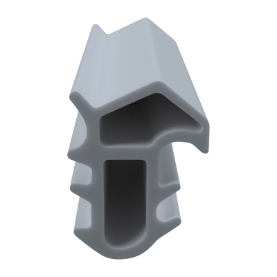 3D Modell der Stahlzargendichtung SZ114 in grau für senkrechte Nuten zum Tüblatt.