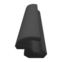 3D Modell der Lippendichtung LP154 in schwarz für Fenster.