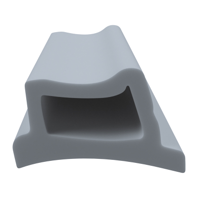 3D Modell der Stahlzargendichtung SZ116 in grau für senkrechte Nuten zum Tüblatt.