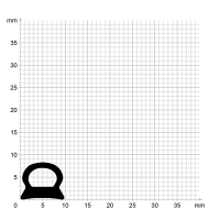 Zeichnung des Dichtungsprofils der Schlauchdichtung SL027.