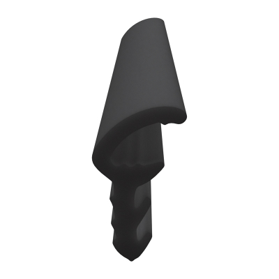 3D Modell der Lippendichtung LP164 in schwarz für Fenster.