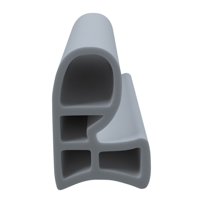 3D Modell der Stahlzargendichtung SZ119 in grau für seitliche Nuten zum Tüblatt.