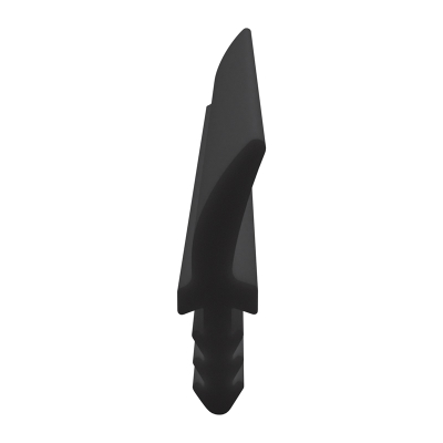 3D Modell der Lippendichtung LP166 in schwarz für Fenster.