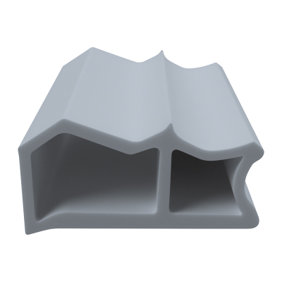 3D Modell der Stahlzargendichtung SZ121 in grau für senkrechte Nuten zum Tüblatt.