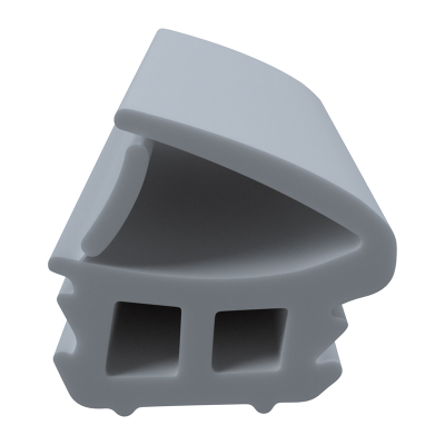 3D Modell der Stahlzargendichtung SZ192 in grau für senkrechte Nuten zum Tüblatt.
