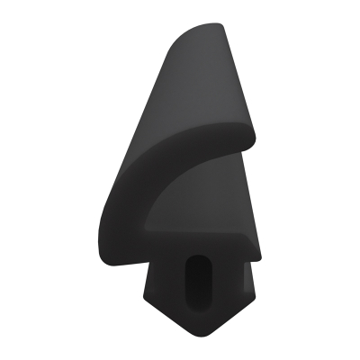 3D Modell der Lippendichtung LP182 in schwarz für Fenster.