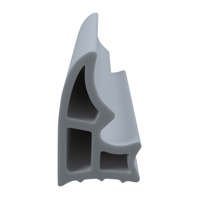 3D Modell der Stahlzargendichtung SZ128 in grau für seitliche Nuten zum Tüblatt.