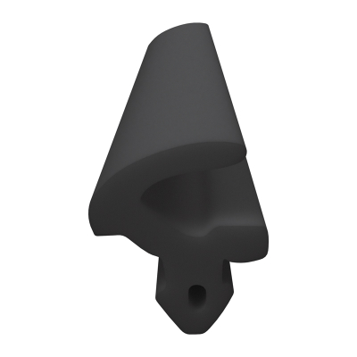 3D Modell der Lippendichtung LP184 in schwarz für Fenster.