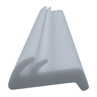 3D Modell der Lippendichtung LP186 in grau für Fenster.