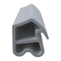 3D Modell der Stahlzargendichtung SZ130 in grau für senkrechte Nuten zum Tüblatt.