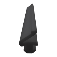 3D Modell der Lippendichtung LP191 in schwarz für Fenster.