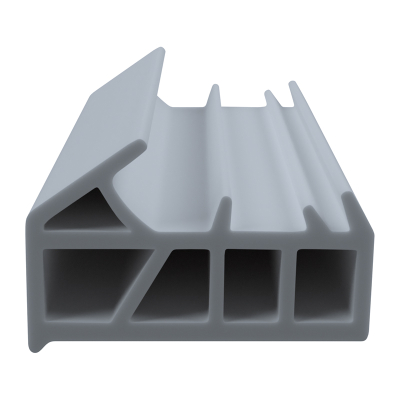 3D Modell der Stahlzargendichtung SZ131 in grau für seitliche Nuten zum Tüblatt.