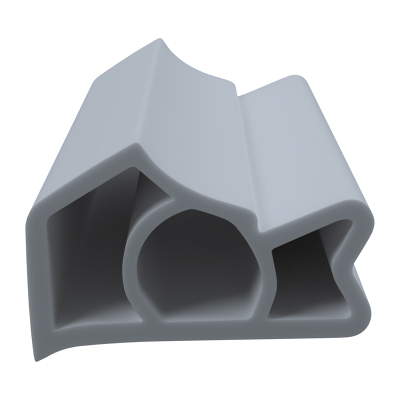 3D Modell der Stahlzargendichtung SZ132 in grau für seitliche Nuten zum Tüblatt.