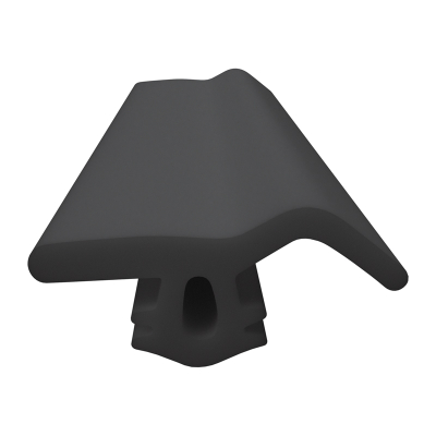 3D Modell der Lippendichtung LP197 in schwarz für Fenster.