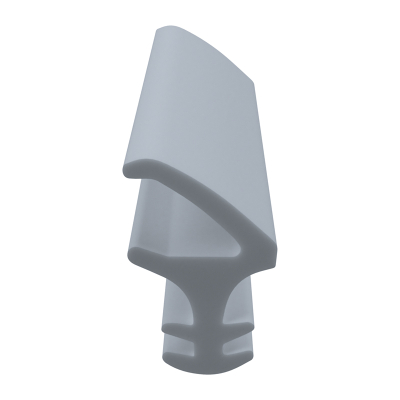 3D Modell der Stahlzargendichtung SZ134 in grau für senkrechte Nuten zum Tüblatt.