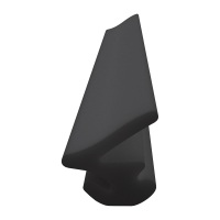 3D Modell der Lippendichtung LP211 in schwarz für Fenster.