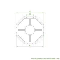 Walzenkapsel SW 50 | Länge 55 mm | 12 mm Zapfen