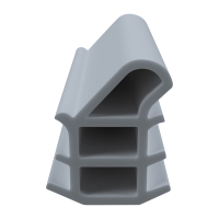 3D Modell der Stahlzargendichtung SZ147 in grau für senkrechte Nuten zum Tüblatt.