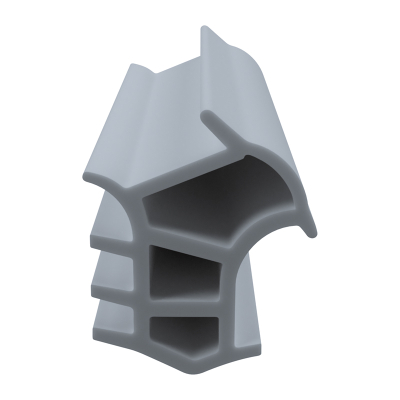 3D Modell der Stahlzargendichtung SZ150 in grau für senkrechte Nuten zum Tüblatt.