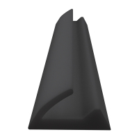 3D Modell der Lippendichtung LP223 in schwarz für Fenster.
