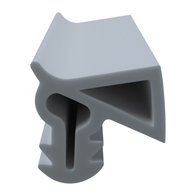 3D Modell der Stahlzargendichtung SZ161 in grau für senkrechte Nuten zum Tüblatt.