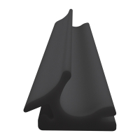 3D Modell der Lippendichtung LP248 in schwarz für Fenster.