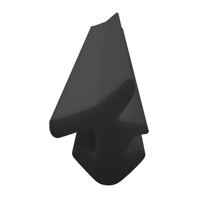 3D Modell der Lippendichtung LP250 in schwarz für Fenster.