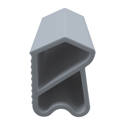 3D Modell der Stahlzargendichtung SZ169 in grau für senkrechte Nuten zum Tüblatt.