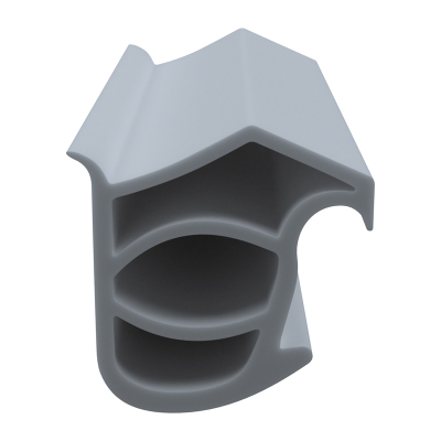 3D Modell der Stahlzargendichtung SZ173 in grau für senkrechte Nuten zum Tüblatt.