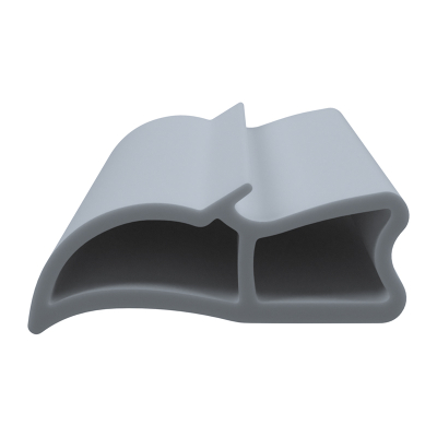 3D Modell der Stahlzargendichtung SZ183 in grau für seitliche Nuten zum Tüblatt.