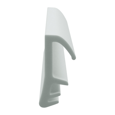 3D Modell der Flügelfalzdichtung FF031 in weiß für seitliche Nuten.